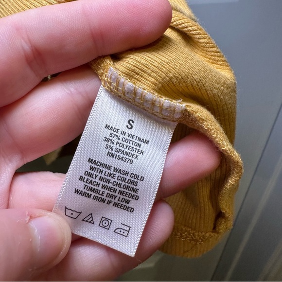Aeropostale Mustard Yellow Seriously Soft Heritage Tank S - Picture 6 of 7